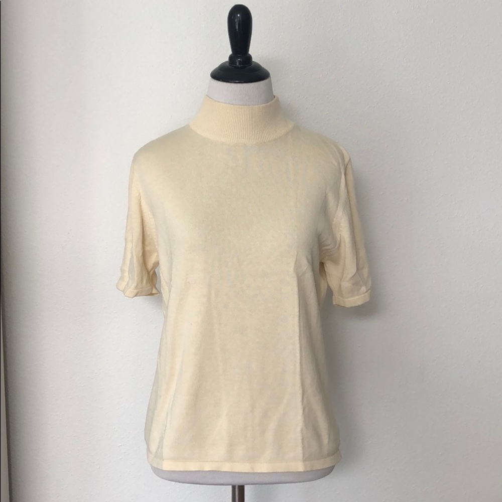 vintage mock neck tee shirt